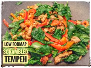Scrambled Tempeh with Capsicums & Spinach