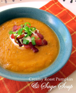 low fodmap recipe Creamy Roasted Pumpkin And Sage Soup